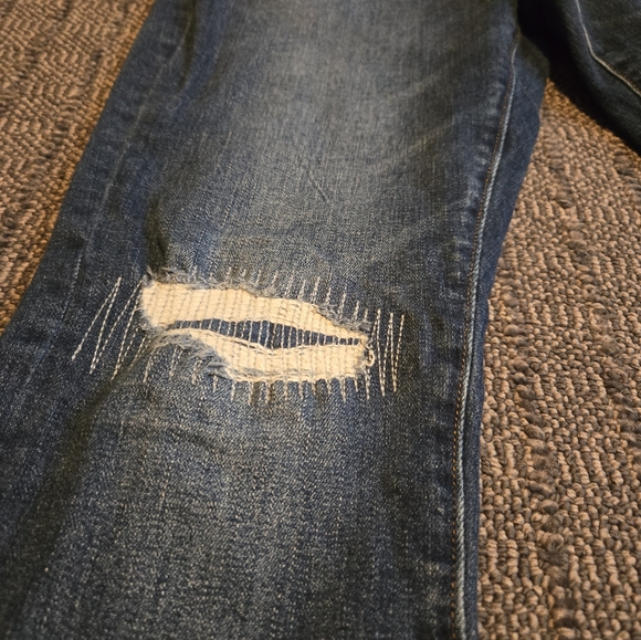 Guc Loft Sz 10 Skinny Women's Jeans W Stitch Details. Slit At Ankle. - Picture 3 of 13